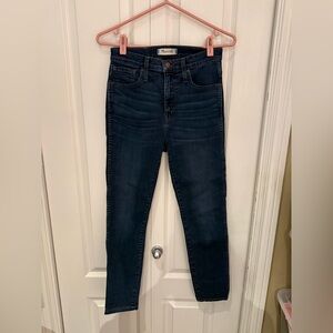 EUC madewell 10” high rise skinny jeans